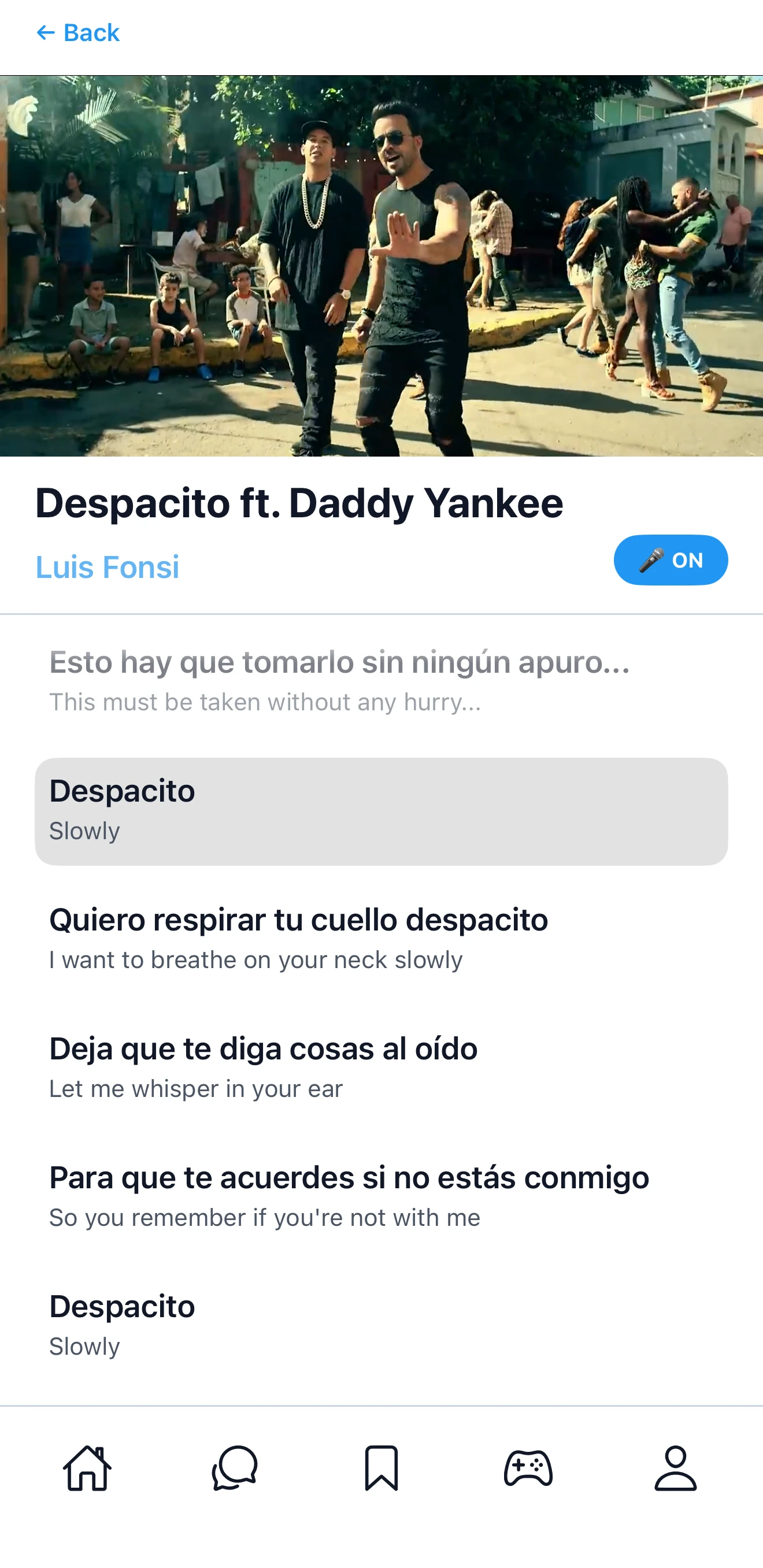 LingvaLyrics App Screenshot